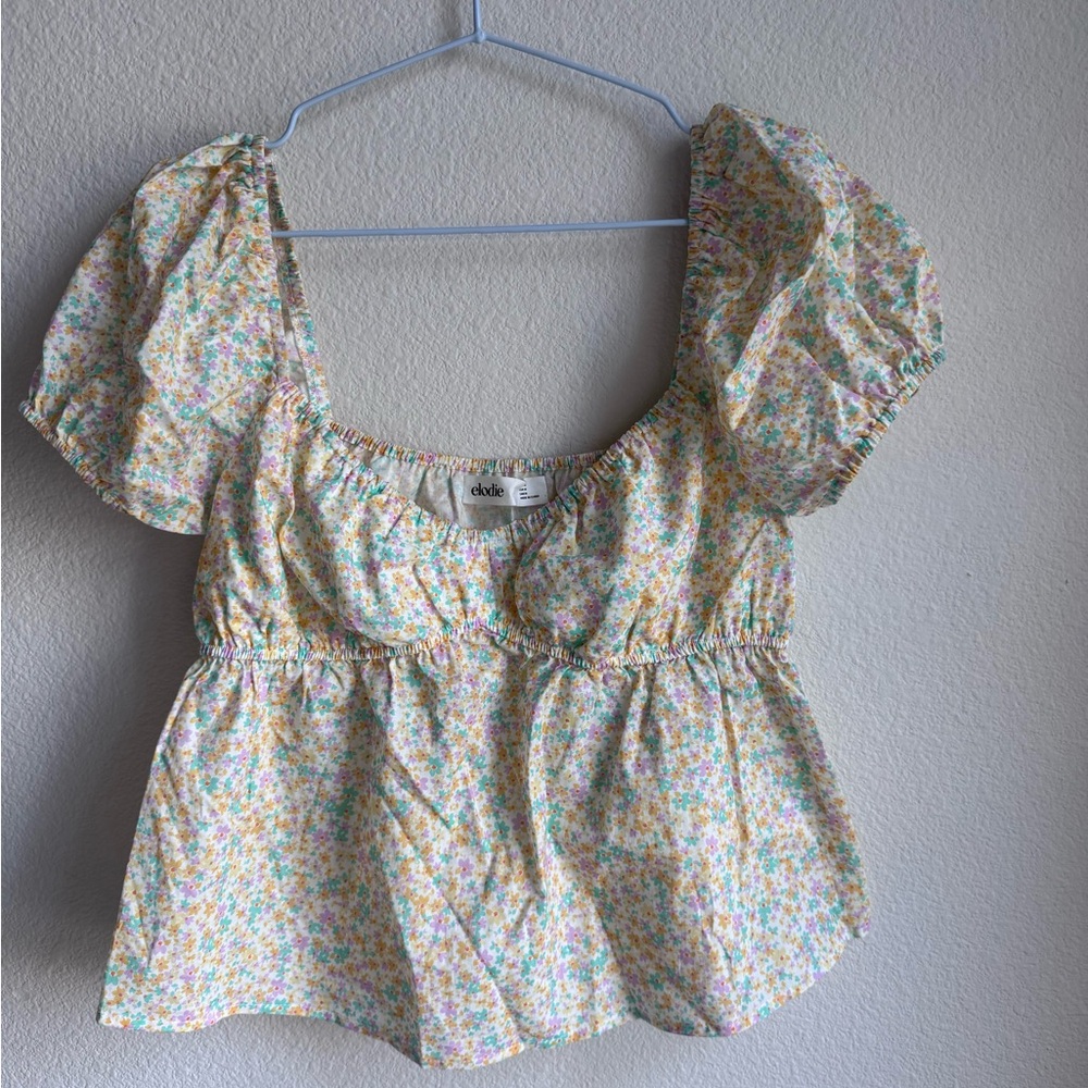 Elodie Floral Puff Sleeve Blouse - Multicolor
